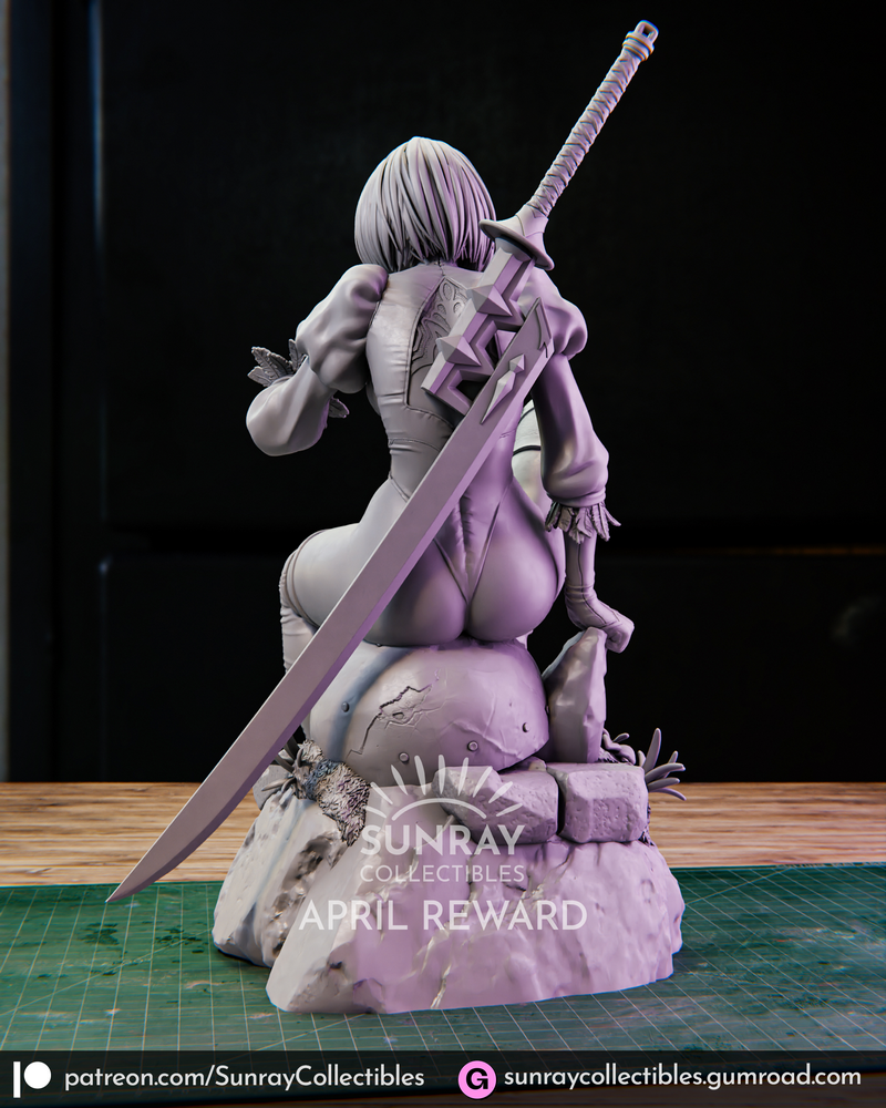 Sunray Collectibles - 2B尼尔 - 3D打印模型|Sunray Collectibles – 2B Nier – 3D Print Model