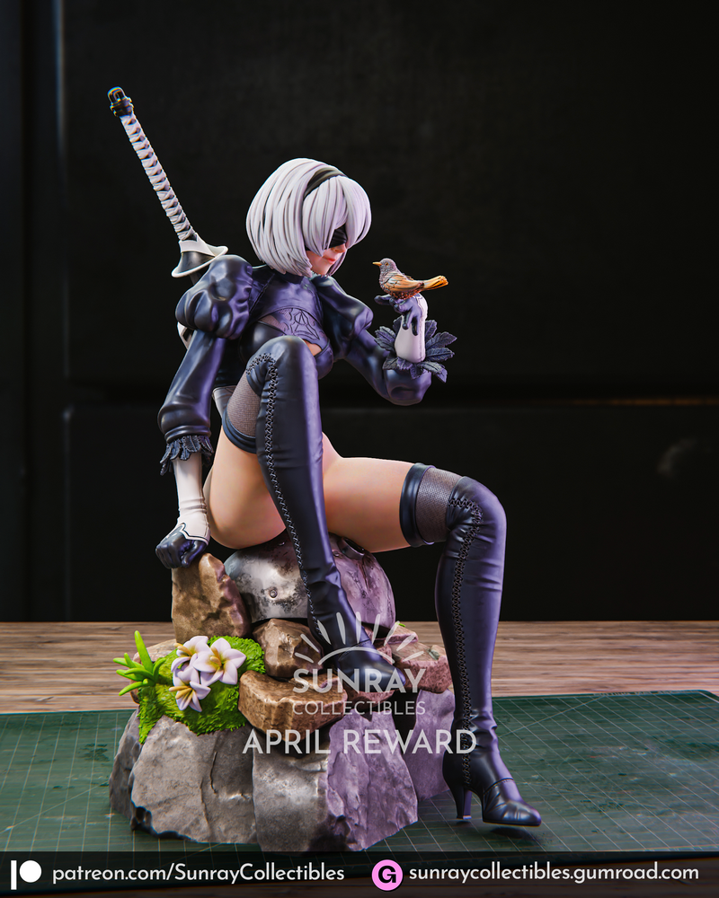 Sunray Collectibles - 2B尼尔 - 3D打印模型|Sunray Collectibles – 2B Nier – 3D Print Model