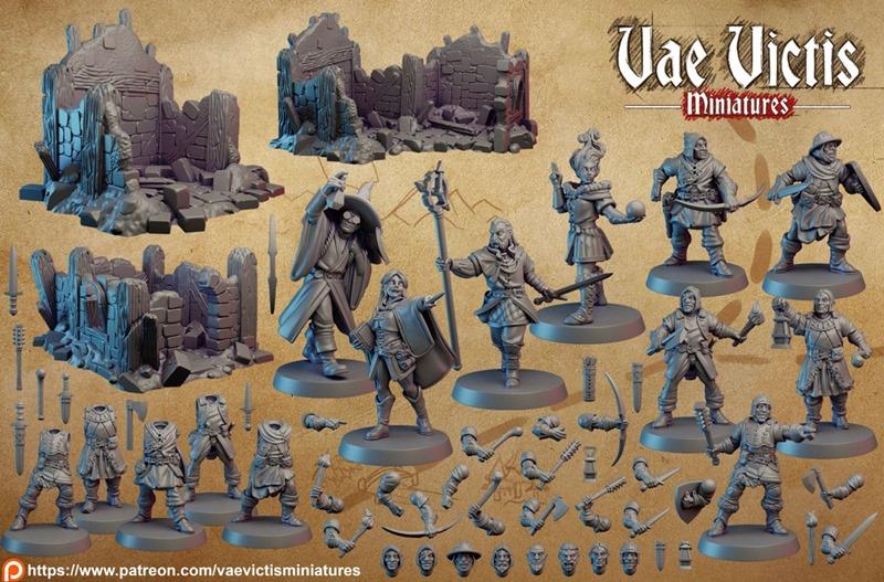 VAE Victis 3D打印迷你模型：冷钢与魔法咒语|Vae Victis Miniatures – Cold Steel and Magic Spells – 3D Print Model STL