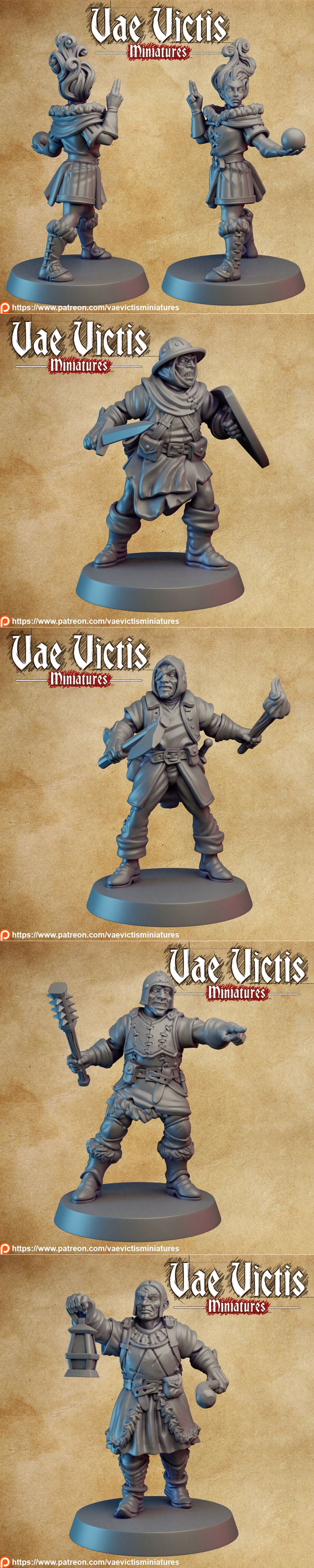VAE Victis 3D打印迷你模型：冷钢与魔法咒语|Vae Victis Miniatures – Cold Steel and Magic Spells – 3D Print Model STL