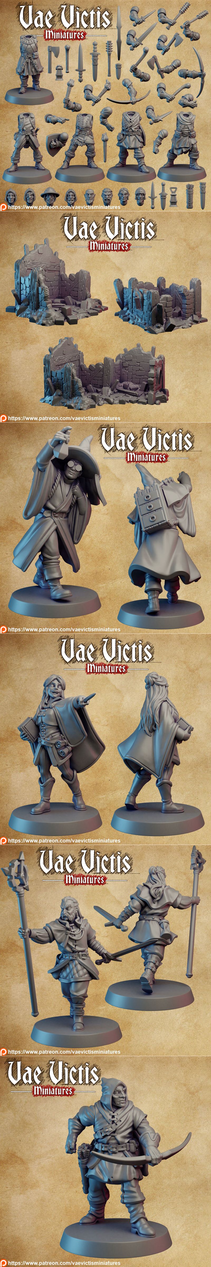 VAE Victis 3D打印迷你模型：冷钢与魔法咒语|Vae Victis Miniatures – Cold Steel and Magic Spells – 3D Print Model STL