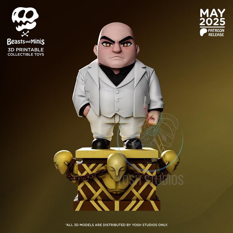 Kingpin Mini - 动漫游戏角色3D打印模型|Kingpin Mini – Beasts and Minis – 3D Print Model STL