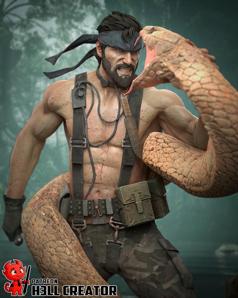 金属齿轮  Big Boss 3D打印模型|h3LL creator – Metal Gear – Big Boss – 3D Print Model STL