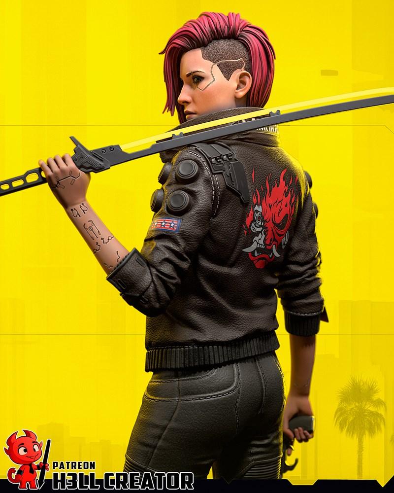 金属齿轮3D打印模型：大 Boss 与 女性V角色立体造型|h3LL creator – Metal Gear – Big BossCyberpunk – Female V – 3D Print Model STL