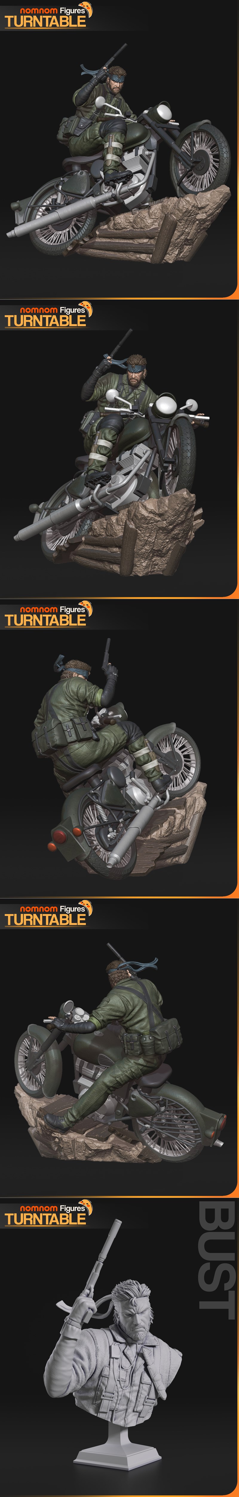 金属 Gear 蛇徒 3D打印模型|Nomnom Figures – Naked Snake – Metal Gear Snake Eater – 3D Print Model STL