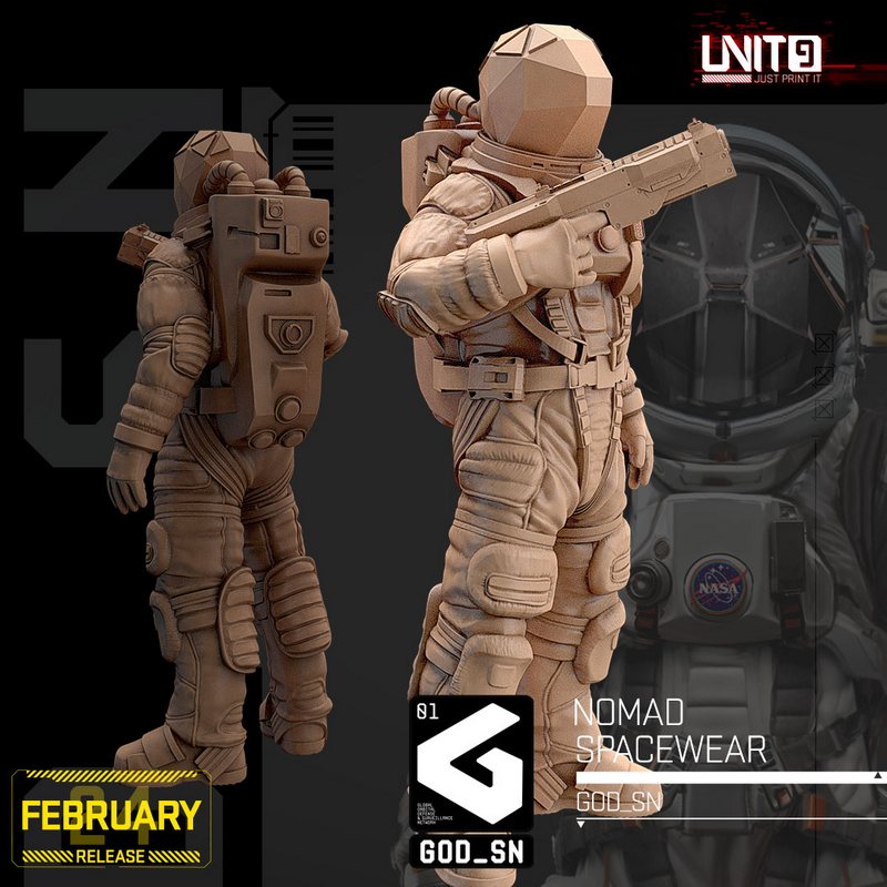 unit9二月2024 3d打印模型：赛博朋克2077-艾德里安·维克托|Unit9 February 2024 – 3D Print Model