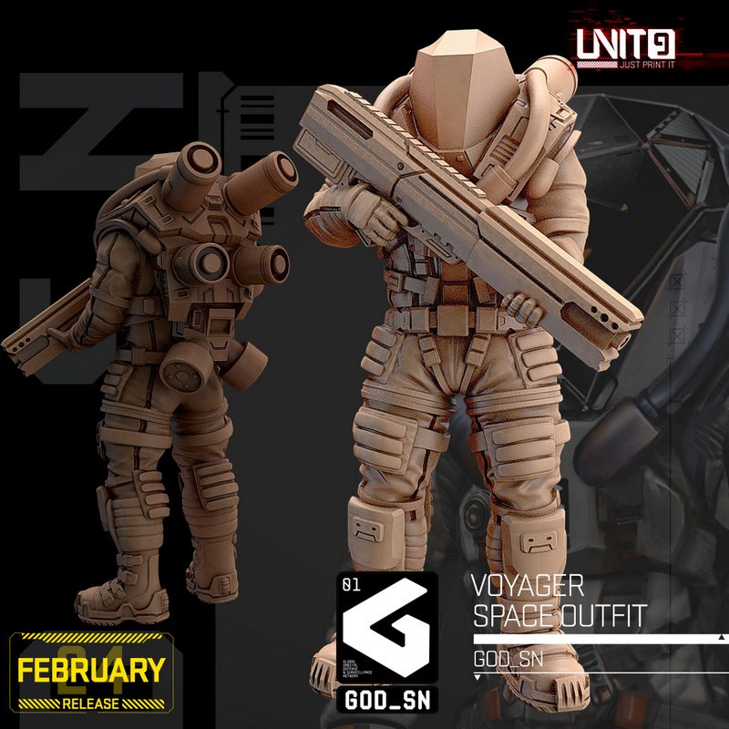 unit9二月2024 3d打印模型：赛博朋克2077-艾德里安·维克托|Unit9 February 2024 – 3D Print Model