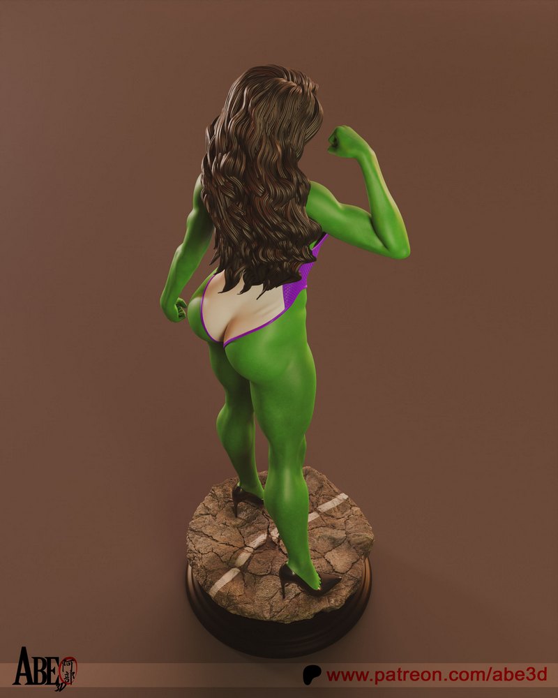 Abe3D - 女超人 - 赫尔克里克模型|Abe3D – She-Hulk – 3D Print Model