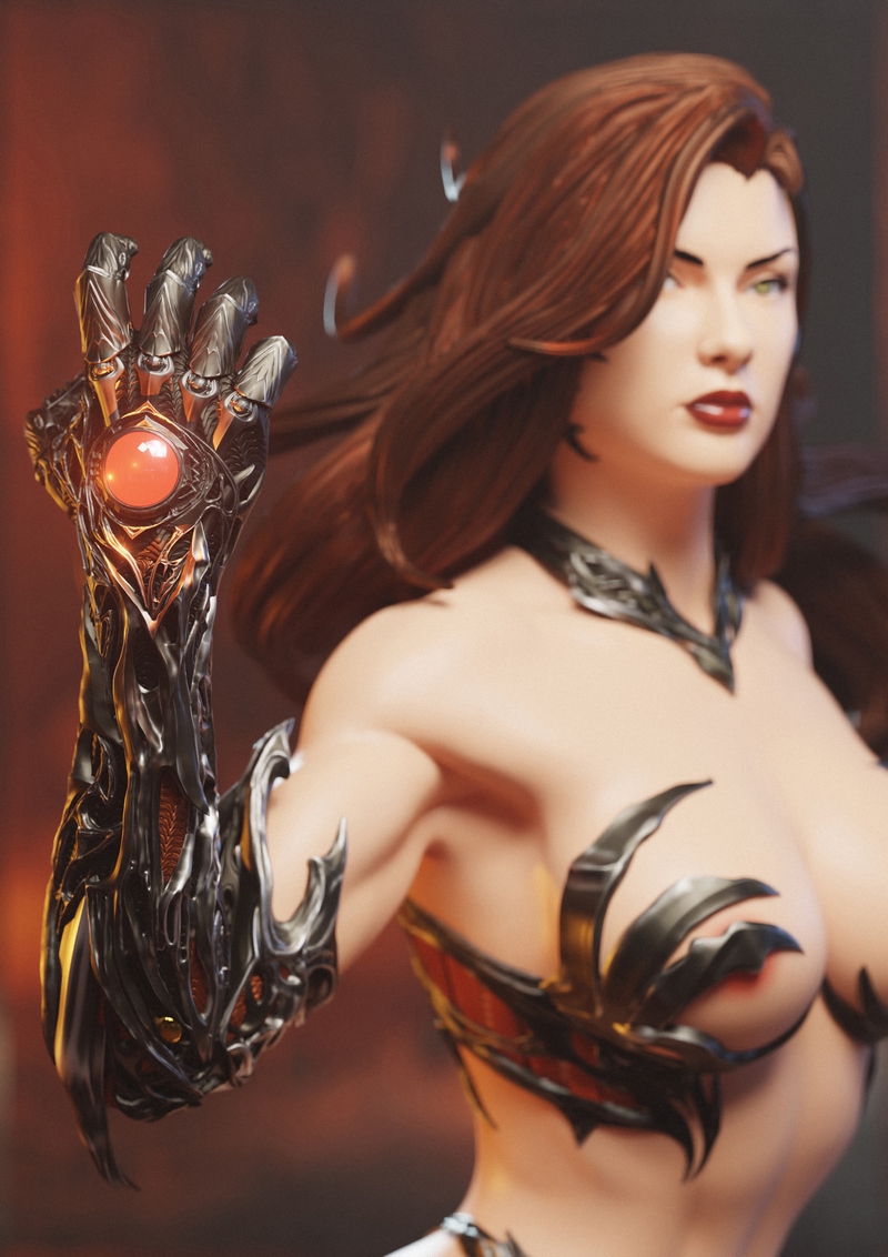 Abe3D - 猫娘小魔女 - 女巫之刃 3D打印模型|Abe3D – Witchblade – 3D Print Model