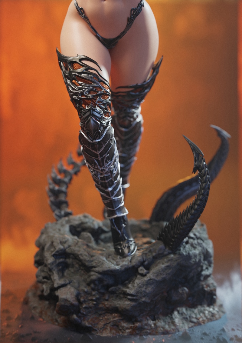 Abe3D - 猫娘小魔女 - 女巫之刃 3D打印模型|Abe3D – Witchblade – 3D Print Model