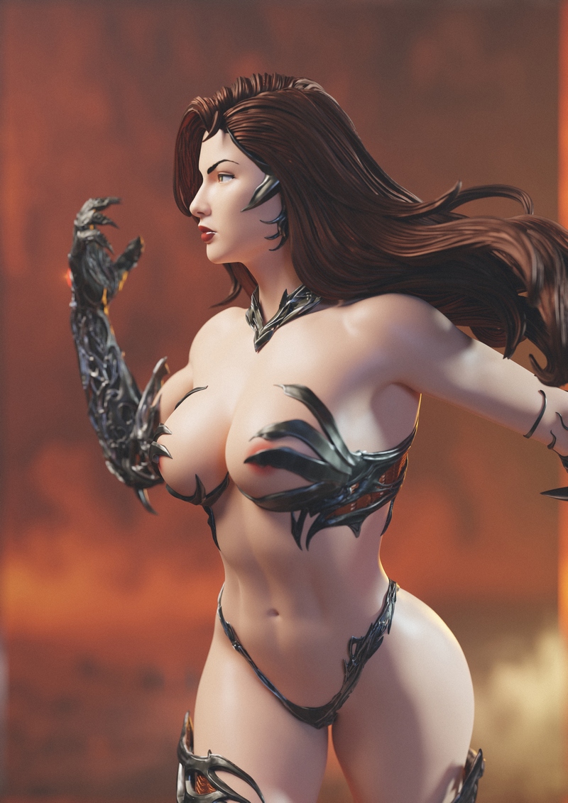 Abe3D - 猫娘小魔女 - 女巫之刃 3D打印模型|Abe3D – Witchblade – 3D Print Model