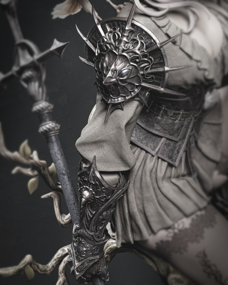 伦诺拉·暗鸦女王 3D打印模型|Lenora Queen of Crows – 3D Print Model