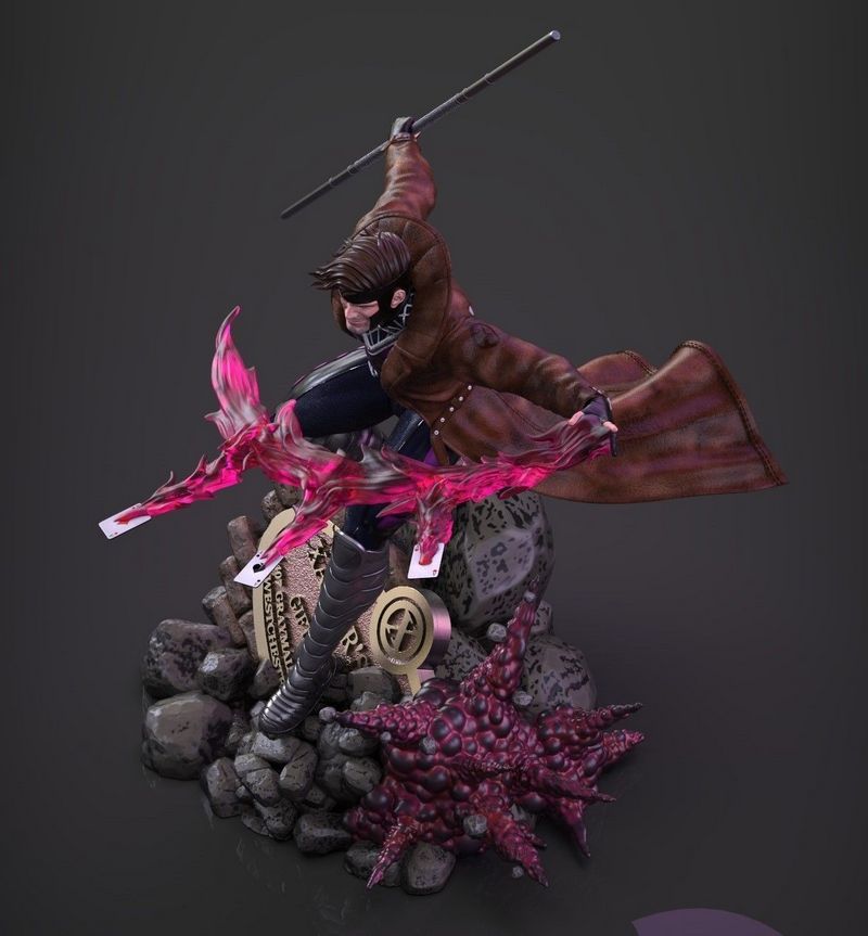 Gambit X-Men 3D打印模型|Gambit X-Men – 3D Print Model