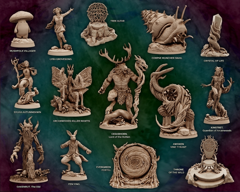 Artificers迷你系列：弧光林传说完整包 3D打印模型|Artificers Mini – Tales of Arcanwoods – Full Pack – 3D Print Model