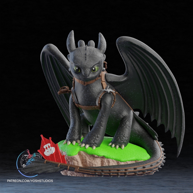Yosh Studios - 《牙狼》同款生命大小3D打印模型|Yosh Studios – Life Size Toothless – 3D Print Model