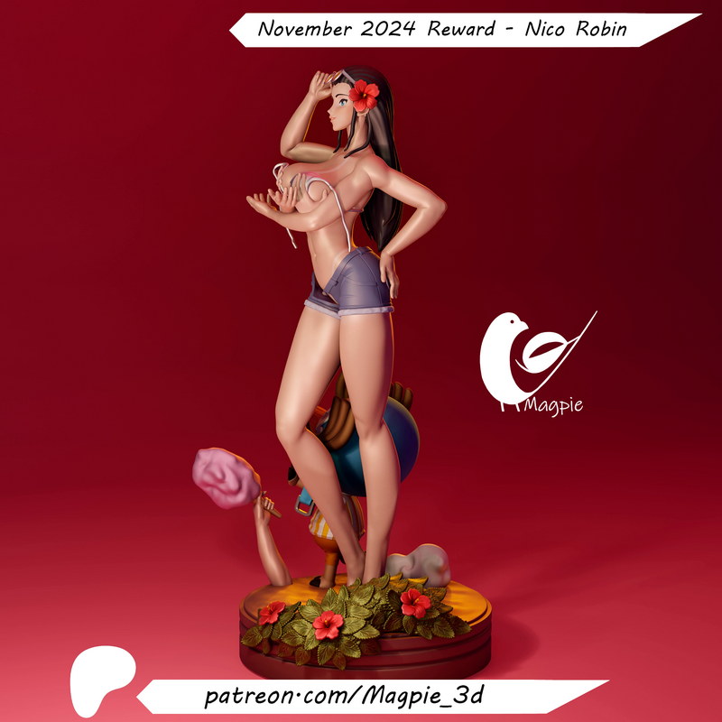 魔奇3D打印模型：海贼王·罗宾角色模型|MagPie 3D – Nico Robin – One Piece – 3D Print Model