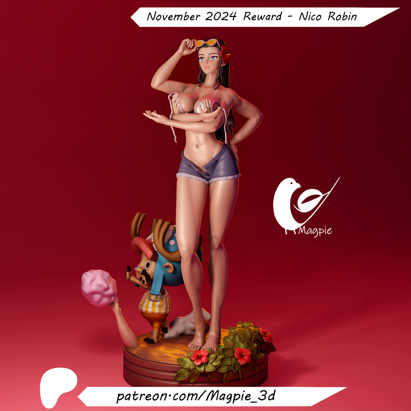 魔奇3D打印模型：海贼王·罗宾角色模型|MagPie 3D – Nico Robin – One Piece – 3D Print Model