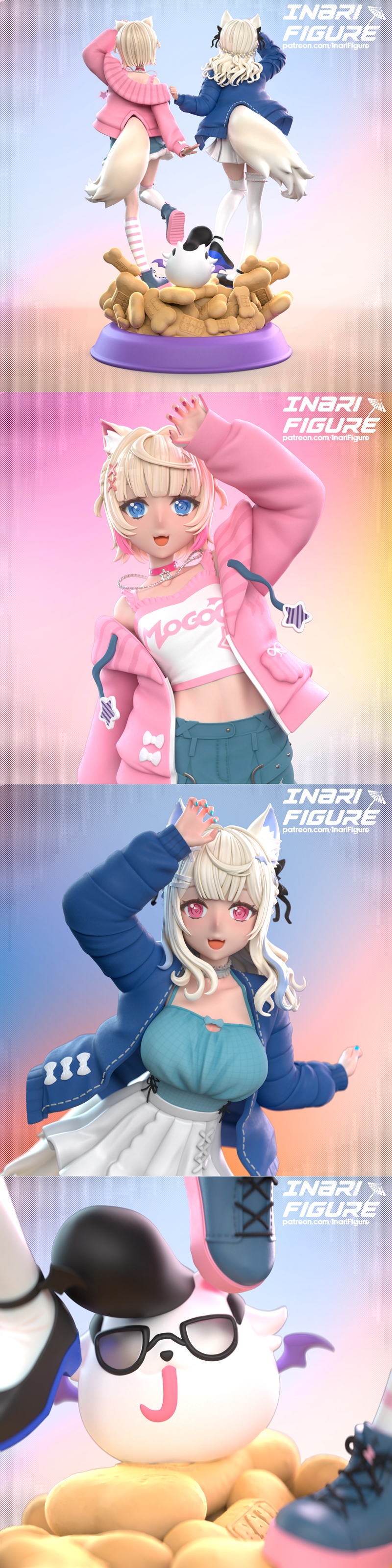 Inari角色3D打印模型（Fuwamoco作品）|Inari Figure – Fuwamoco – Hololive – 3D Print Model STL