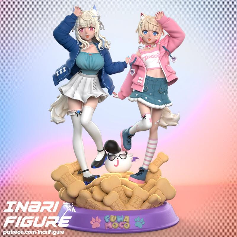 Inari角色3D打印模型（Fuwamoco作品）|Inari Figure – Fuwamoco – Hololive – 3D Print Model STL