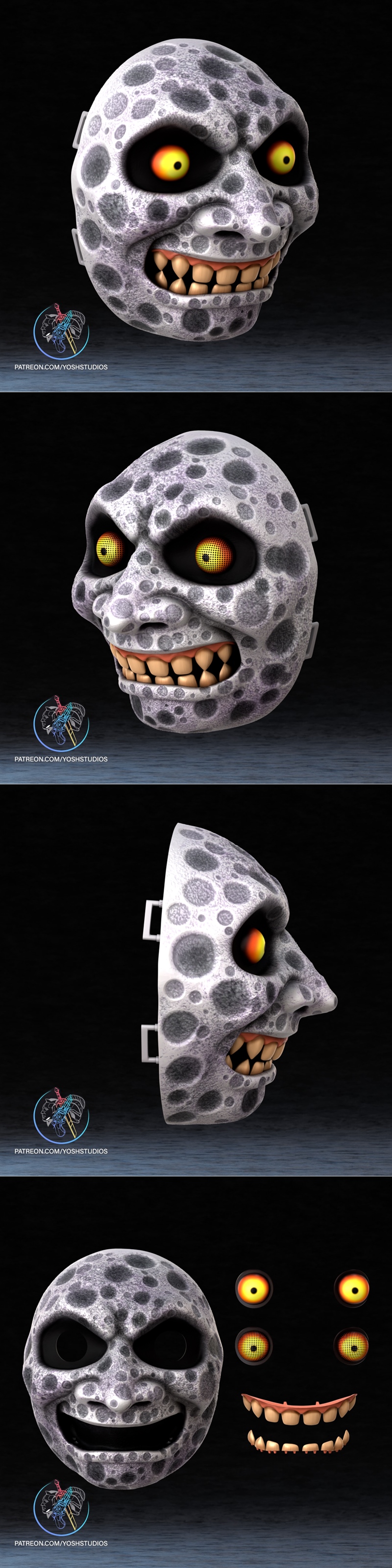 Majora月之面罩 3D打印模型|Majora Moon Mask – 3D Print Model STL