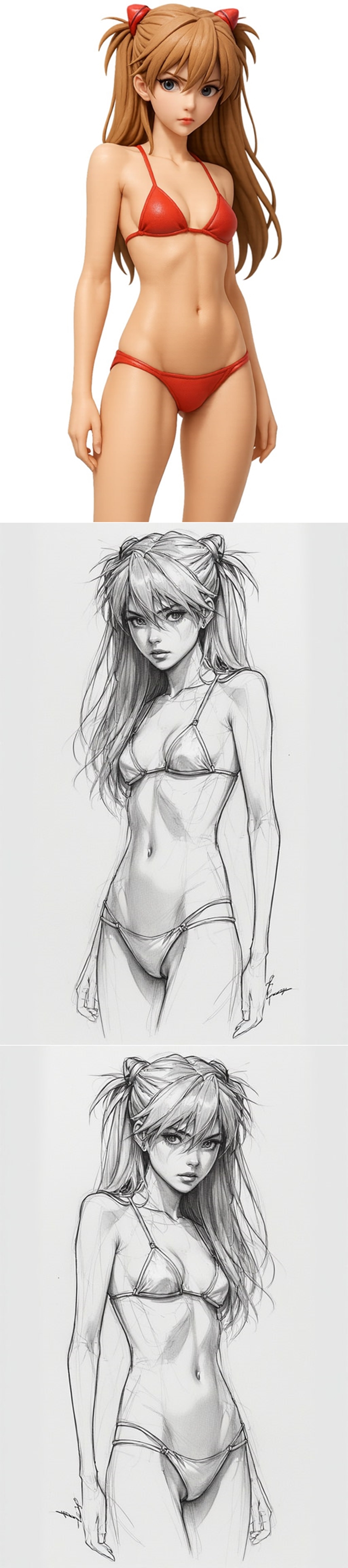 阿斯卡泳装 3D打印模型|Asuka Swimsuit – 3D Print Model STL