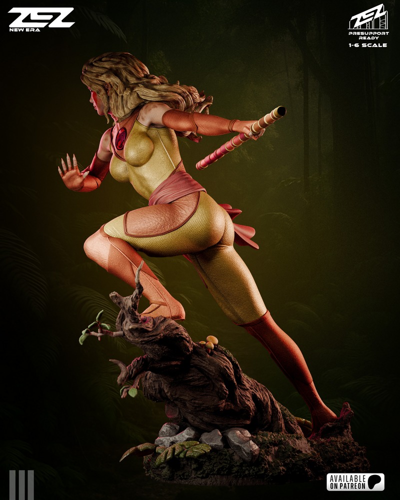 ZEZ工作室 3D打印模型 Cheetara角色造型|ZEZ Studio – Cheetara + Bust – 3D Print Model