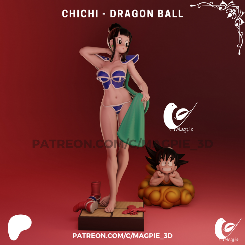 MagPie 3D - 一拳超人 - 一拳超人角色模型|MagPie 3D – Chichi – Dragon Ball – 3D Print Model