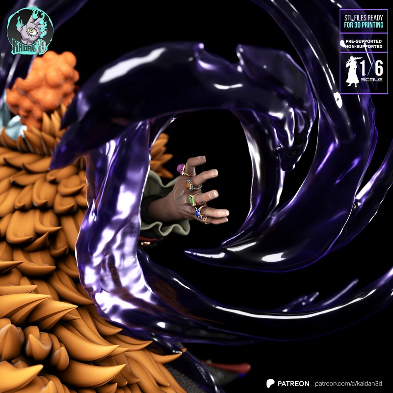 黑胡子（马尔科·德·蒂亚）One Piece 3D打印模型|Blackbeard (Marshall D. Teach) One Piece – 3D Print Model