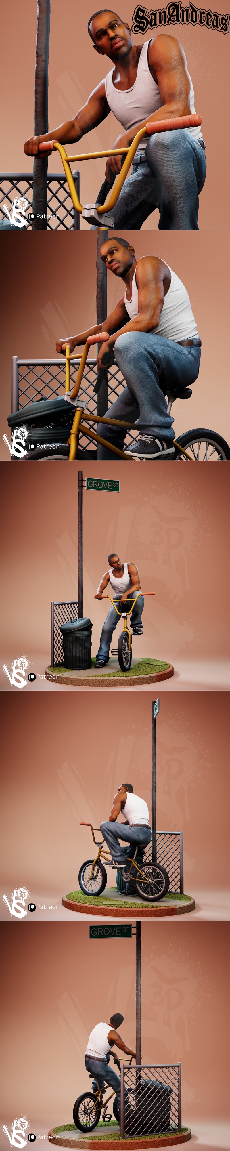 VS3D - 神盾局特工 - 安德鲁·桑德斯 3D打印模型|VS3D – CJ San Andreas – 3D Print Model STL