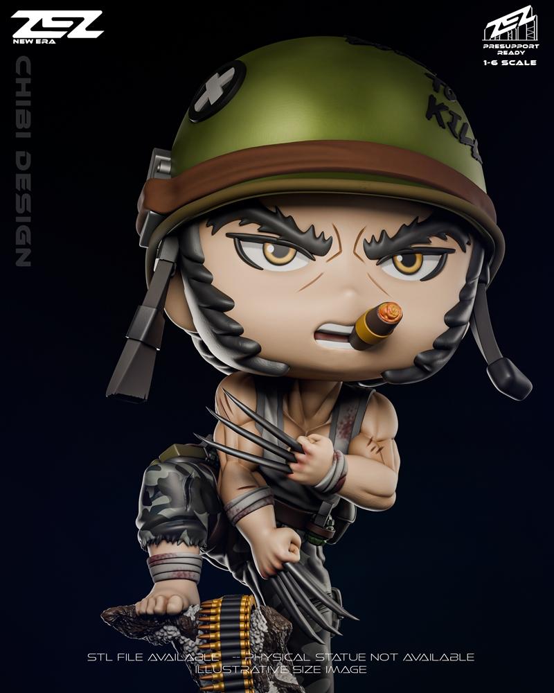 ZEZ工作室小可爱红警模型3D打印文件|ZEZ Studio – Chibi Wolverine – 3D Print Model STL