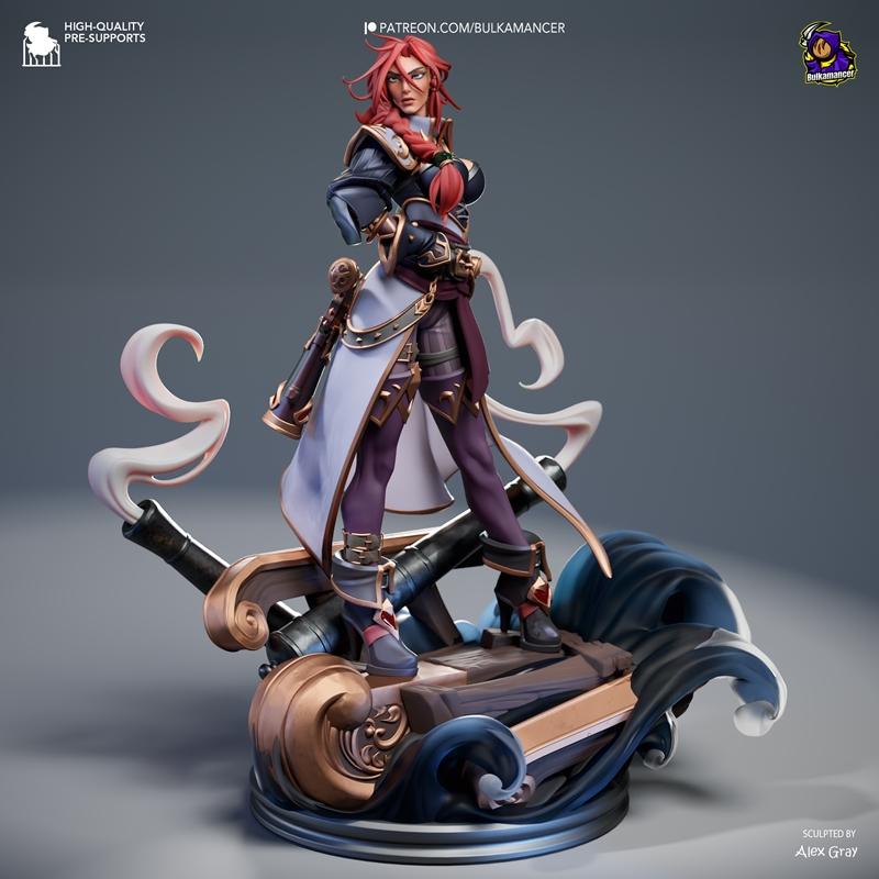 Bulkamancer出品 3D打印模型 Miss Fortune|Bulkamancer Sculpts – Miss Fortune – 3D Print Model STL