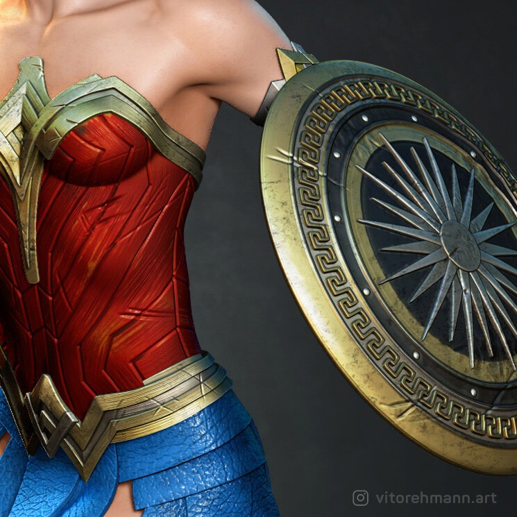 神奇女侠3D打印模型|Wonder Woman Statue – 3D Print Model