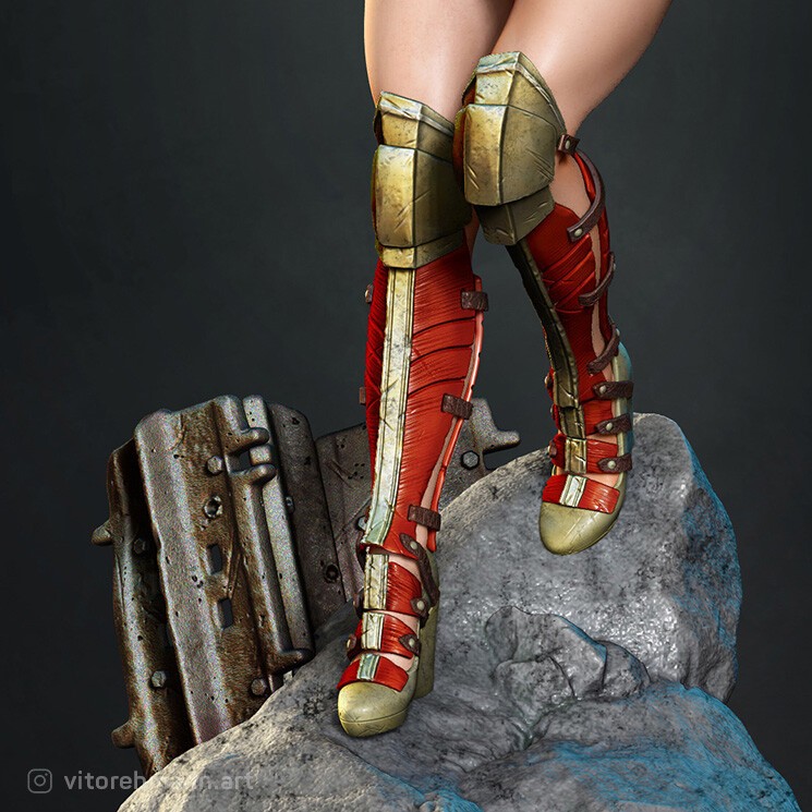 神奇女侠3D打印模型|Wonder Woman Statue – 3D Print Model