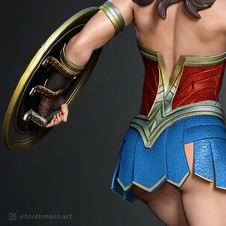 神奇女侠3D打印模型|Wonder Woman Statue – 3D Print Model