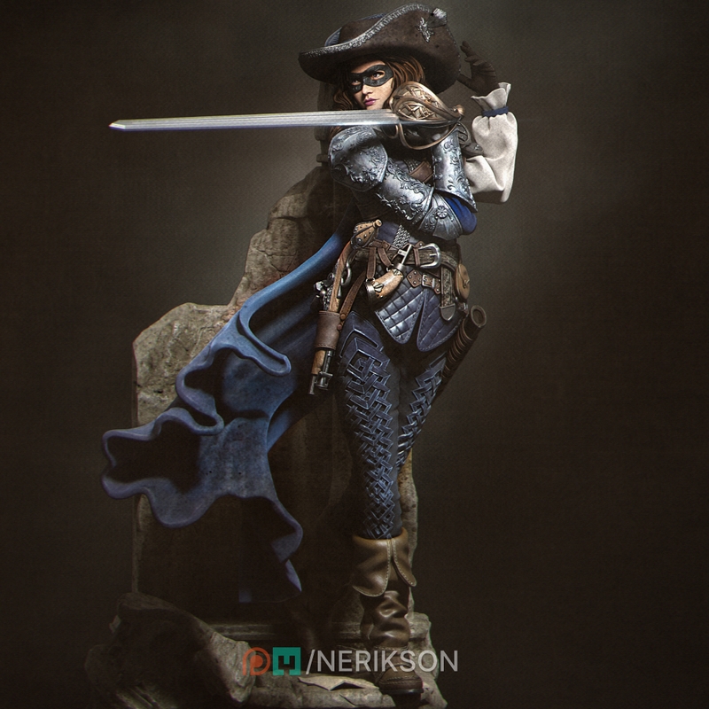 Nerikson 旗下作品《Camilla the Duelist》3D打印模型|Nerikson – Camilla the Duelist – 3D Print Model