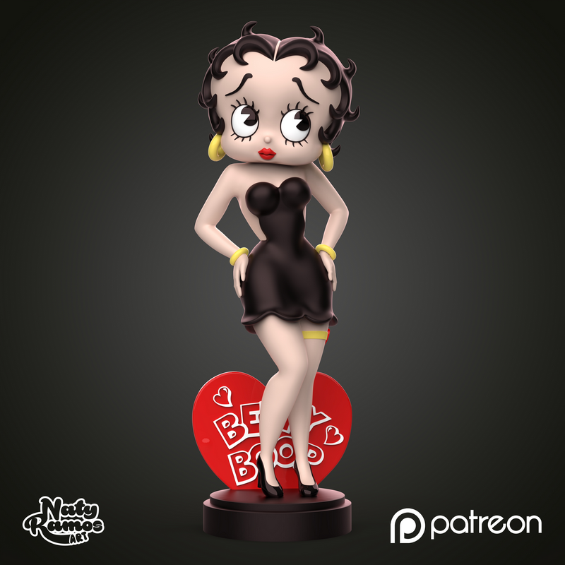 Naty Ramos 艺术作品 3D打印模型：贝蒂波波|Naty Ramos Art – Betty Boop – 3D Print Model