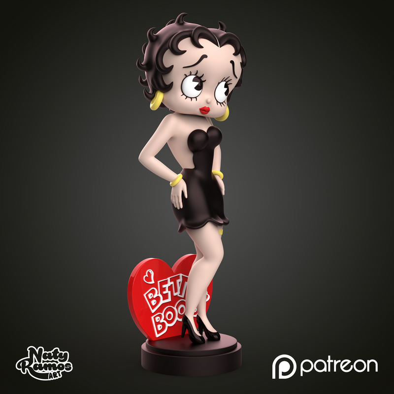 Naty Ramos 艺术作品 3D打印模型：贝蒂波波|Naty Ramos Art – Betty Boop – 3D Print Model