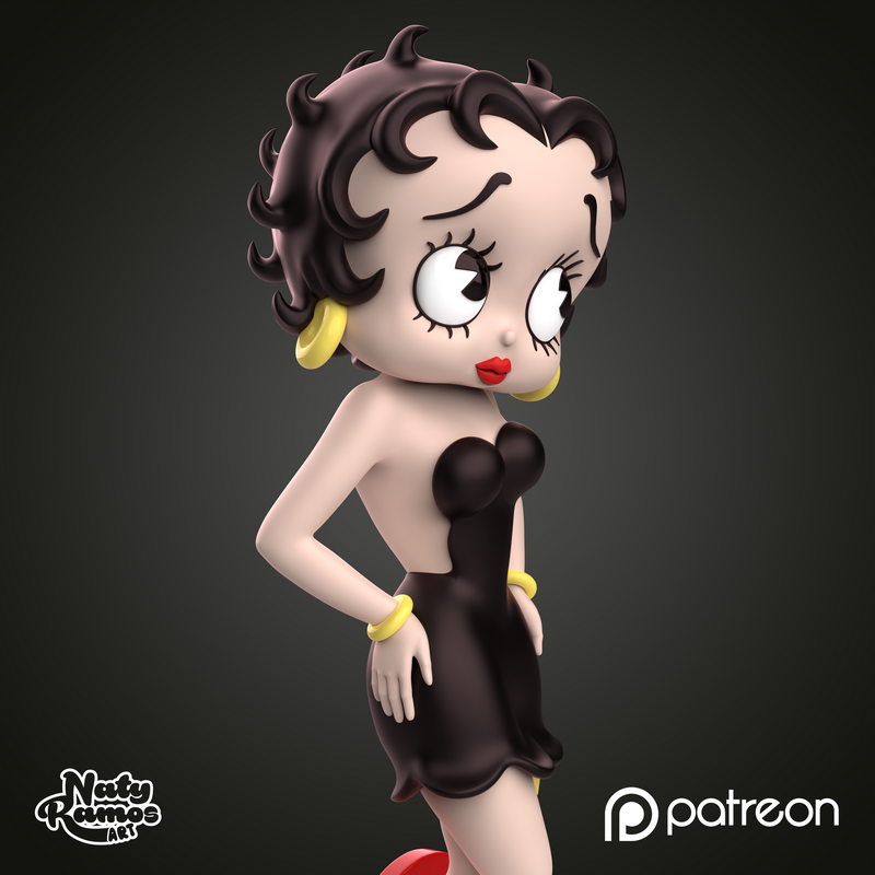 Naty Ramos 艺术作品 3D打印模型：贝蒂波波|Naty Ramos Art – Betty Boop – 3D Print Model