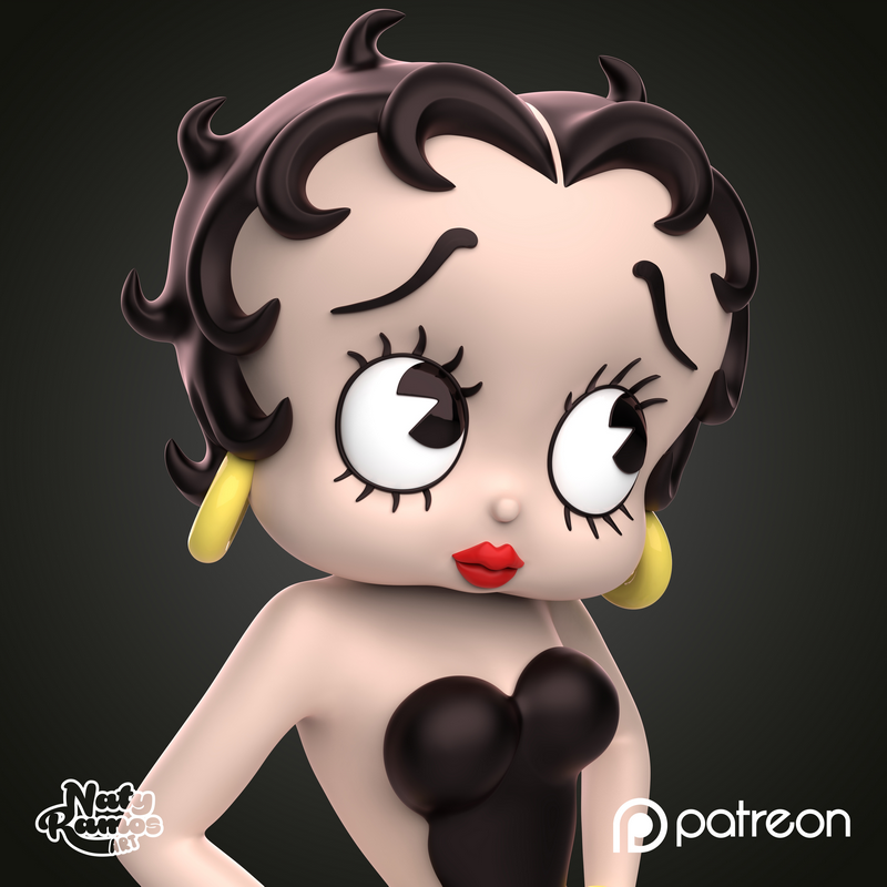 Naty Ramos 艺术作品 3D打印模型：贝蒂波波|Naty Ramos Art – Betty Boop – 3D Print Model