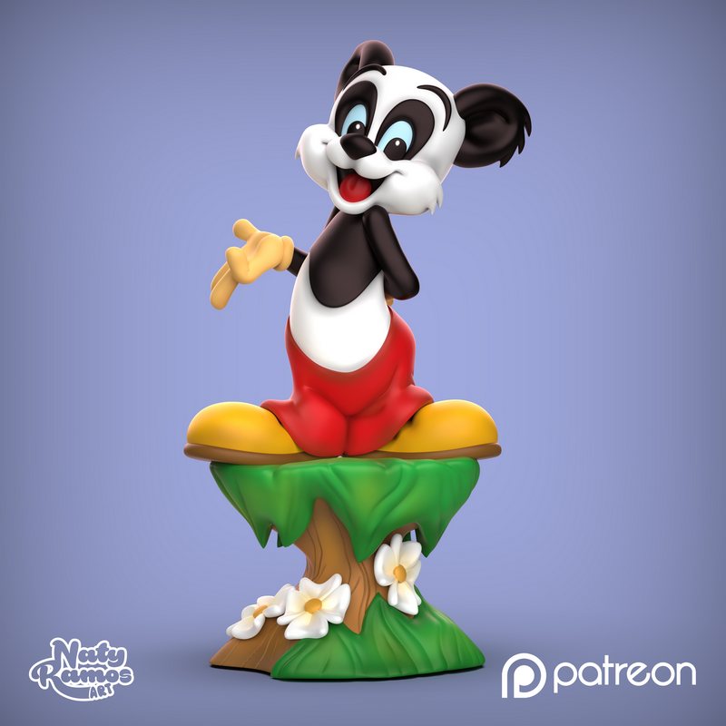 Naty Ramos艺术作品：Andy Panda 3D打印模型|Naty Ramos Art – Andy Panda – 3D Print Model