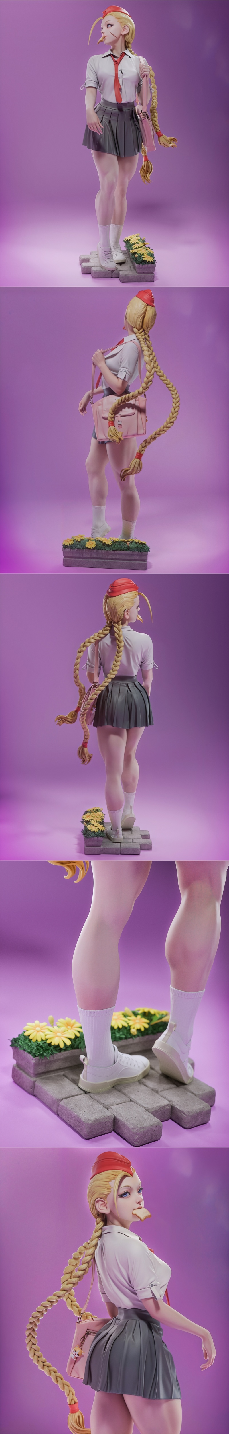街霸卡姆米白裙少女 3D打印模型|CA 3D Studios – Cammy White Schoolgirl – Street Fighter – 3D Print Model STL