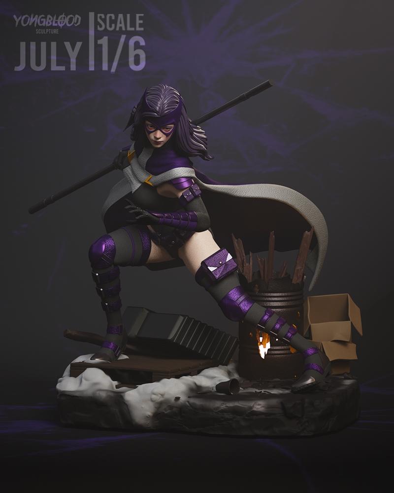 永血雕塑 - 猎手女 - DC漫画 - 3D打印模型|Yongblood Sculpture – Huntress – DC Comics – 3D Print Model STL