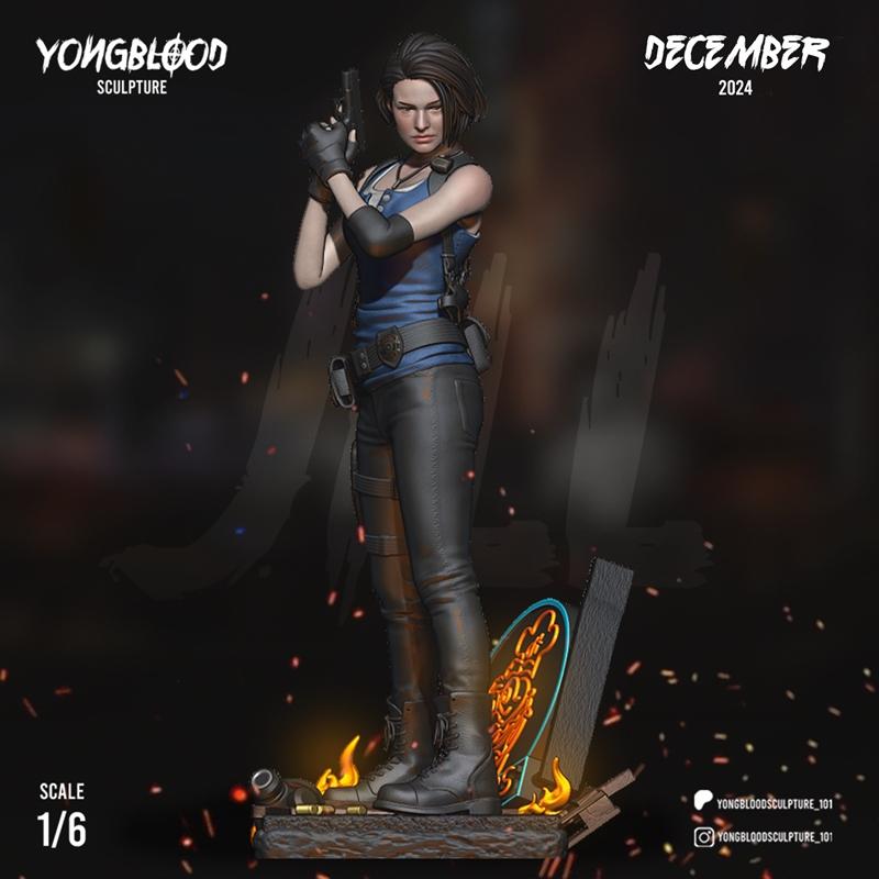 生化危机 父与子 3D打印模型|Yongblood Sculpture – Jill Valentine – Resident Evil – 3D Print Model STL