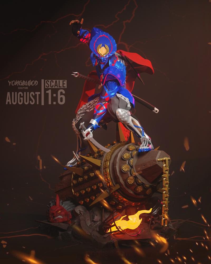 永血雕塑 - 王晓太 - 《拳皇》3D打印模型|Yongblood Sculpture – Yoshimitsu – Tekken – 3D Print Model STL