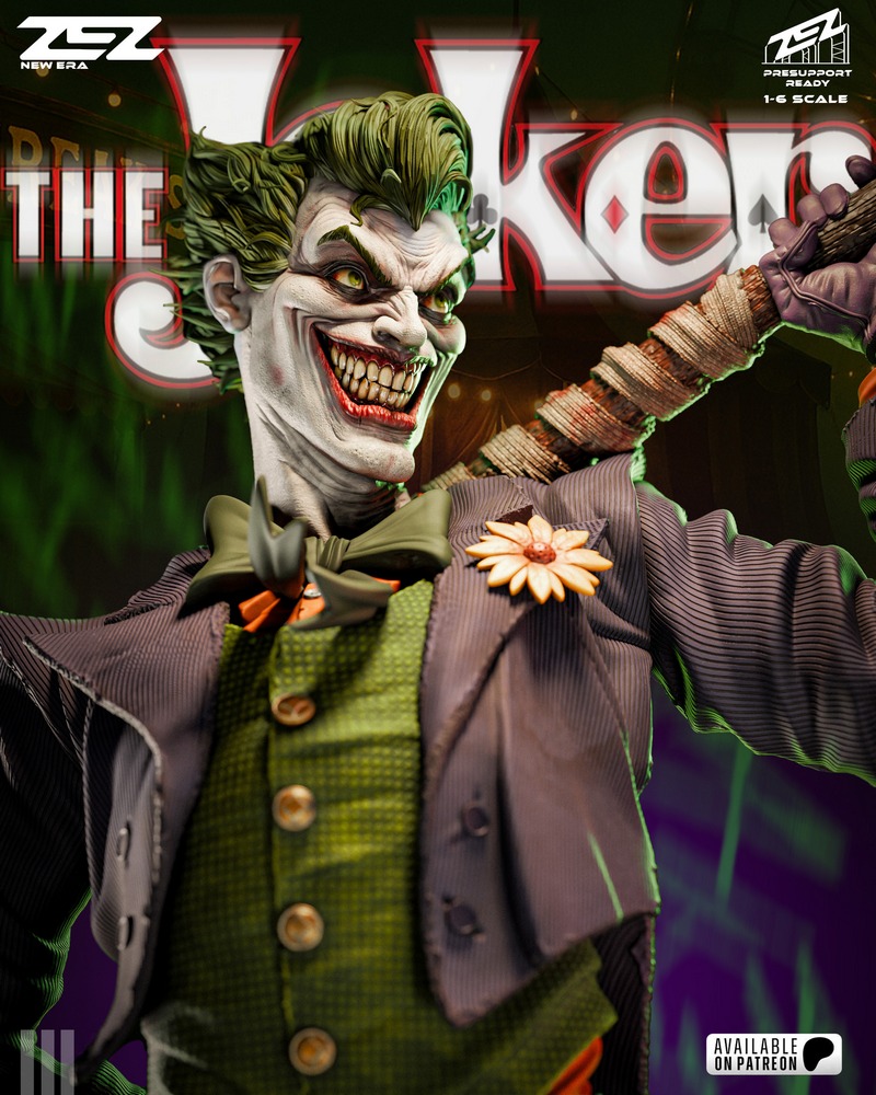 ZEZ Studio - 爆裂正义者 - 3D打印模型|ZEZ Studio – Joker – 3D Print Model