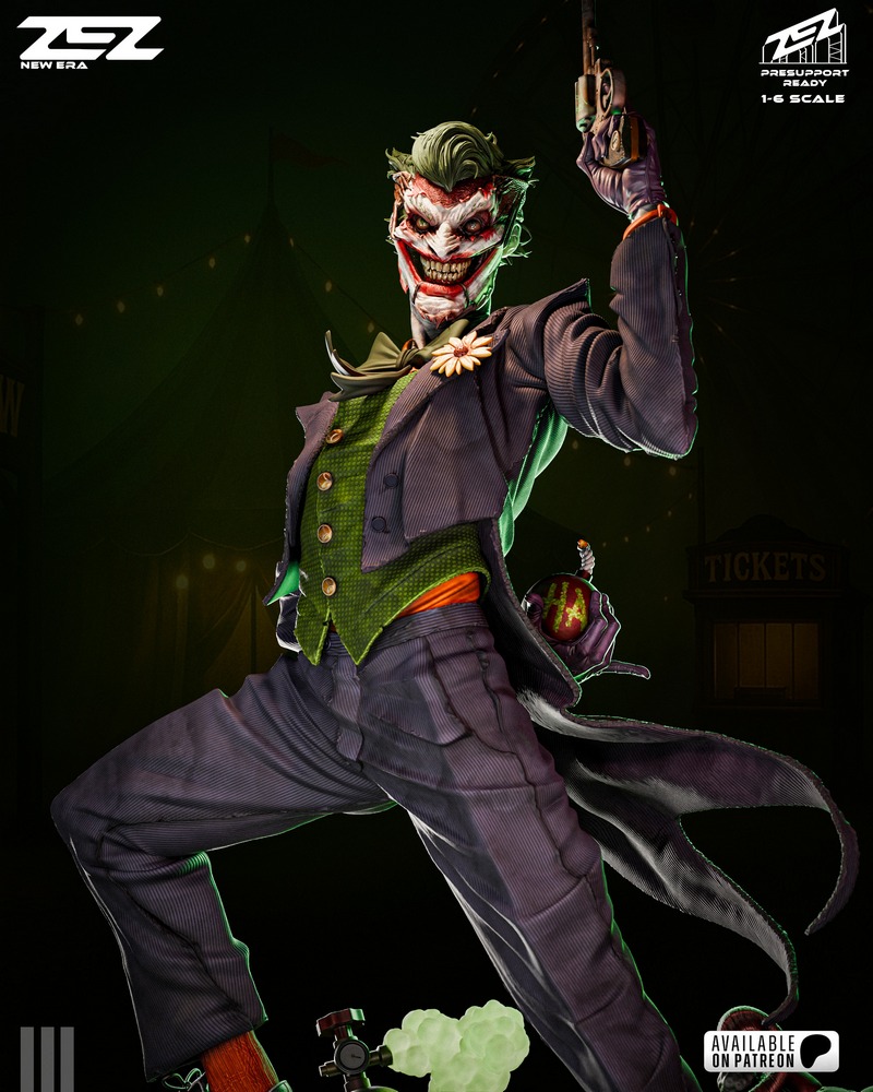 ZEZ Studio - 爆裂正义者 - 3D打印模型|ZEZ Studio – Joker – 3D Print Model
