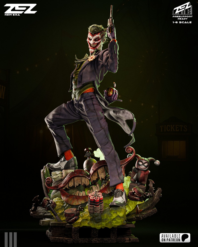 ZEZ Studio - 爆裂正义者 - 3D打印模型|ZEZ Studio – Joker – 3D Print Model