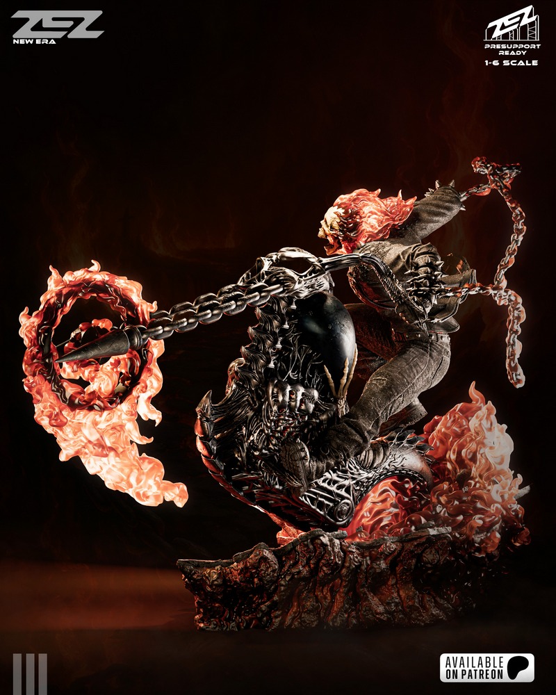 ZEZ工作室 Ghost Rider 3D打印模型|ZEZ Studio – Ghost Rider – 3D Print Model