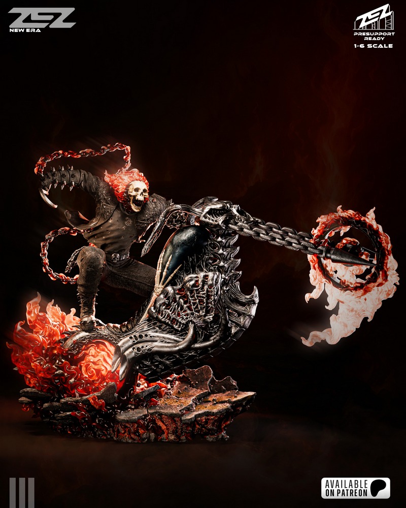 ZEZ工作室 Ghost Rider 3D打印模型|ZEZ Studio – Ghost Rider – 3D Print Model