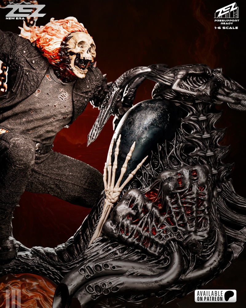 ZEZ工作室 Ghost Rider 3D打印模型|ZEZ Studio – Ghost Rider – 3D Print Model